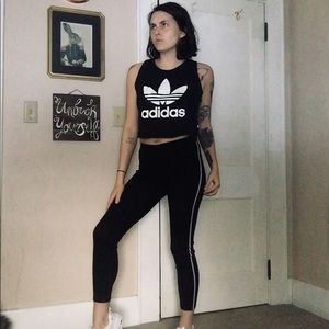 Adidas logo crop top